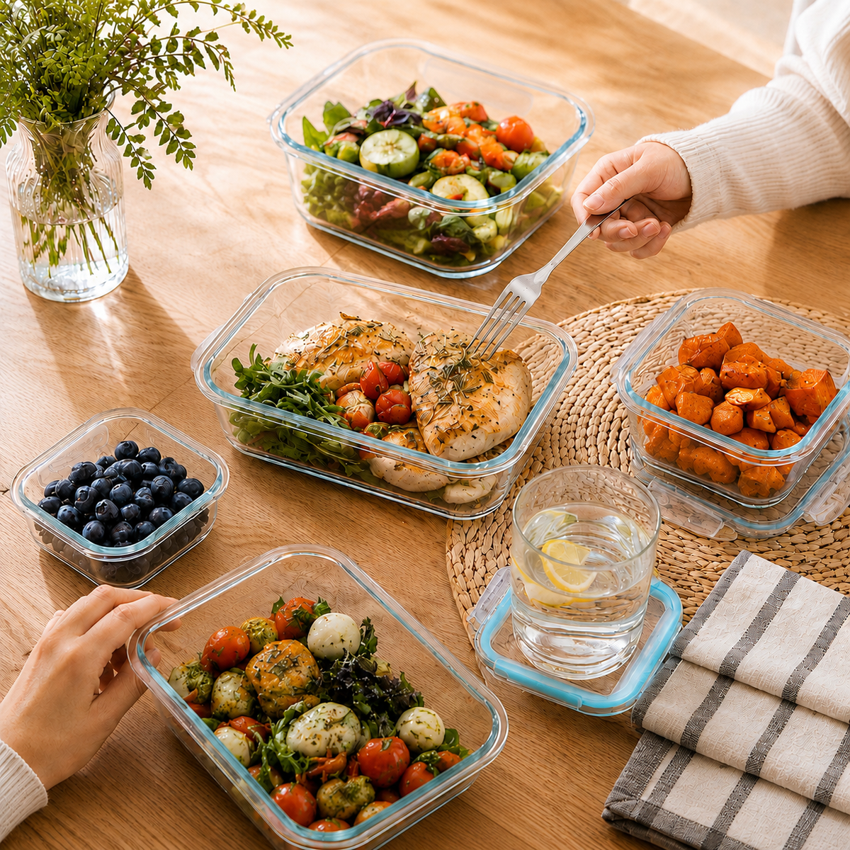 Glass Food Storage Containers 1040ml – Airtight & Leak-Proof