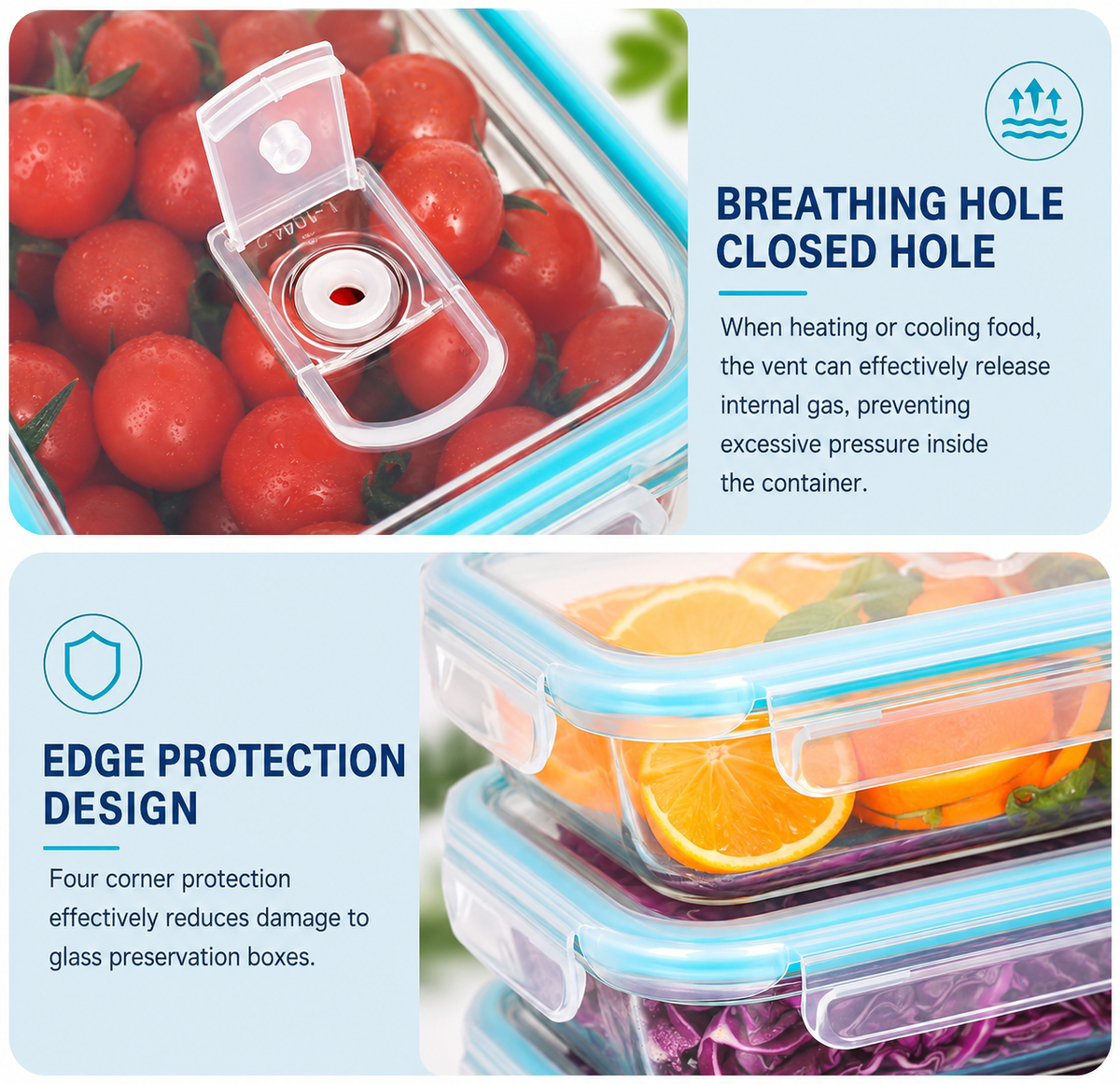 Anshine Glass Food Storage Containers – 12 Pack, Airtight & Leak-Proof
