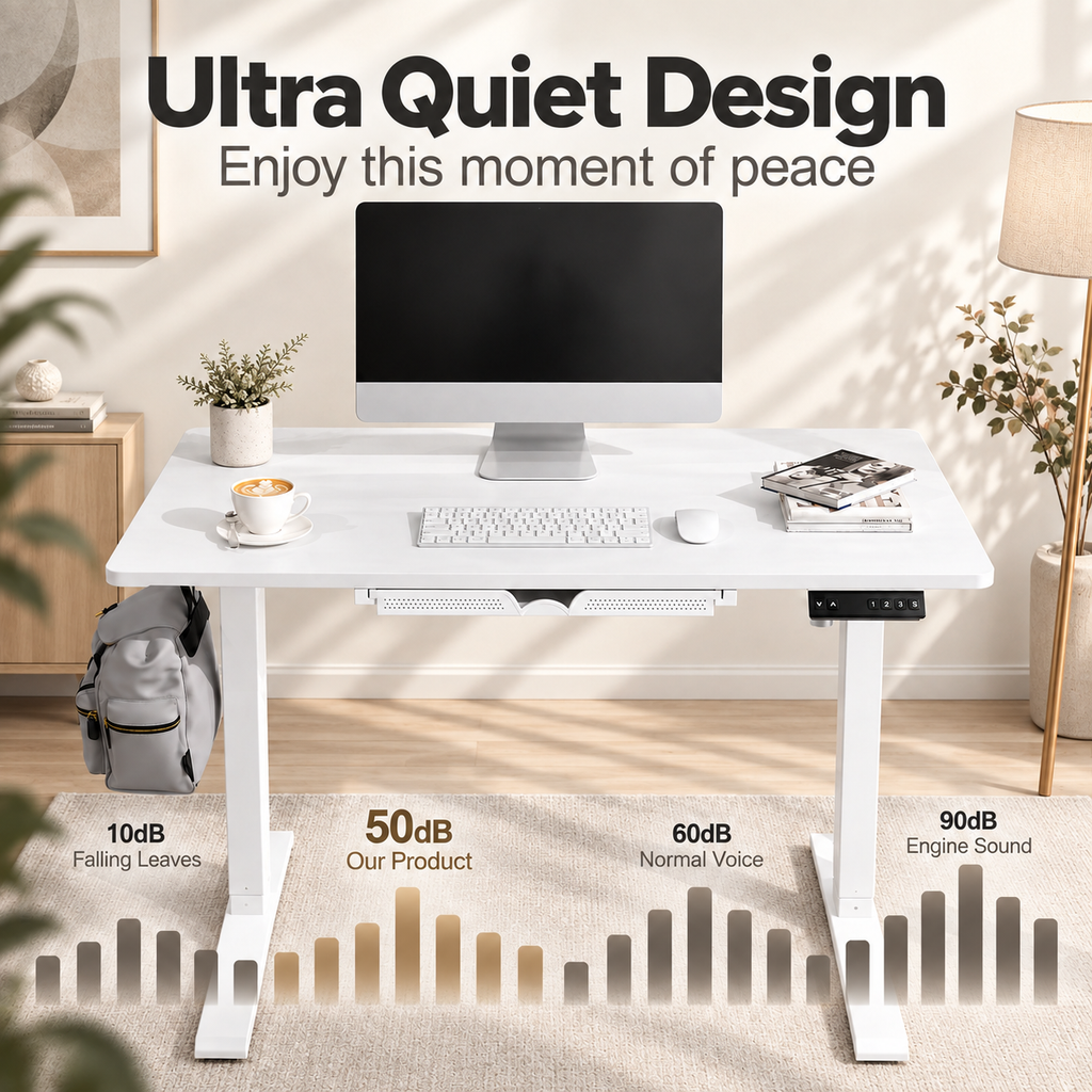 Anshine Electric Standing Desk 100 × 60cm – Height Adjustable Sit Stand Desk