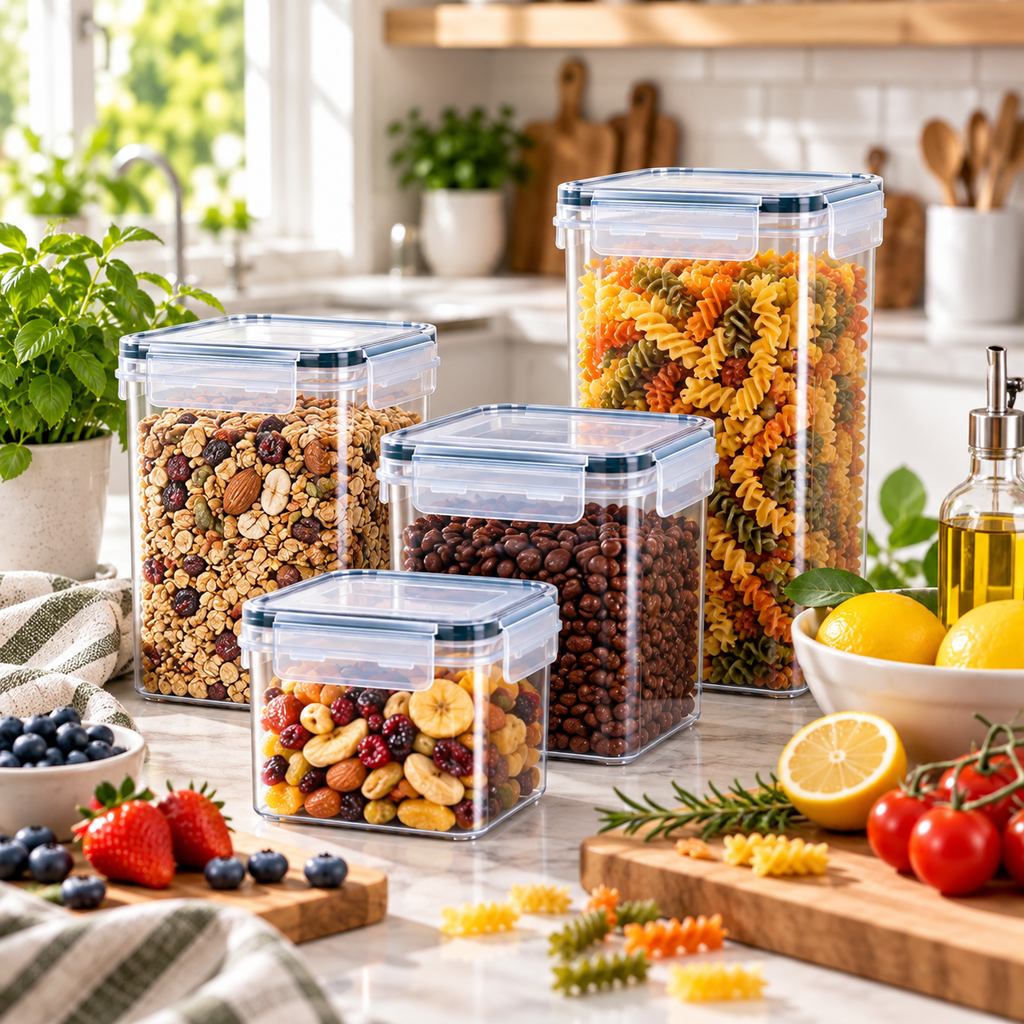Airtight Cereal Storage Containers 16 Piece Set – Food Pantry Organiser