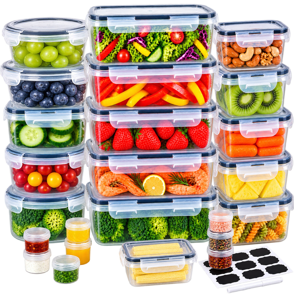 Anshine 24 Piece Airtight Food Storage Containers – BPA-Free, 4-Side Lock, Stackable Pantry Organization