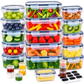 Anshine 24 Piece Airtight Food Storage Containers – BPA-Free, 4-Side Lock, Stackable Pantry Organization
