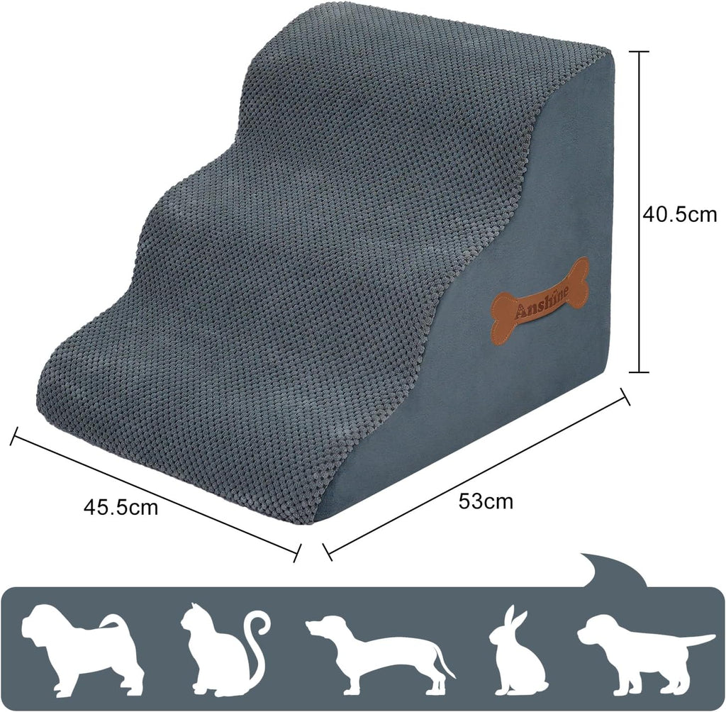 Memory Foam Dog Stairs – Non-Slip Pet Steps for Bed, Sofa & Couch