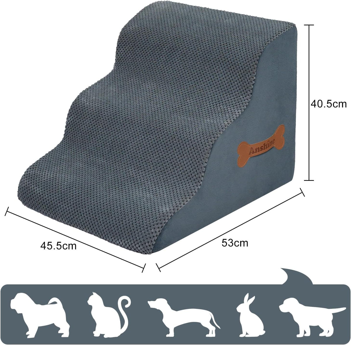 Memory Foam Dog Stairs – Non-Slip Pet Steps for Bed, Sofa & Couch