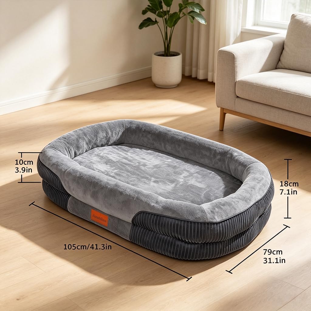 Memory Foam Orthopedic Dog Bed – Washable & Non-Slip