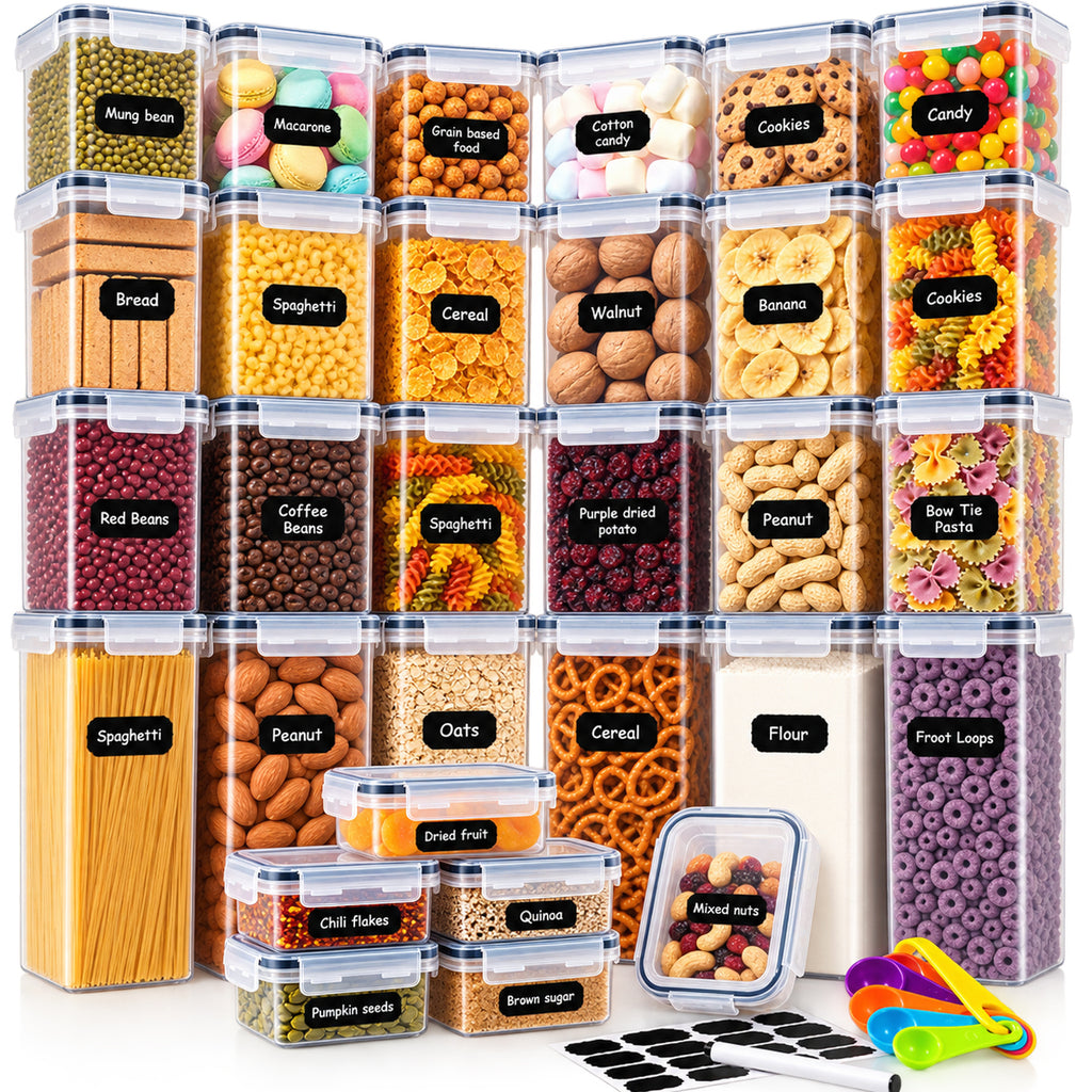 Anshine Airtight Food Storage Containers 30 Piece Set – Pantry Organiser