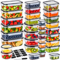Anshine 34 Piece Airtight Food Storage Containers – BPA-Free, 4-Side Lock, Stackable Pantry Organization