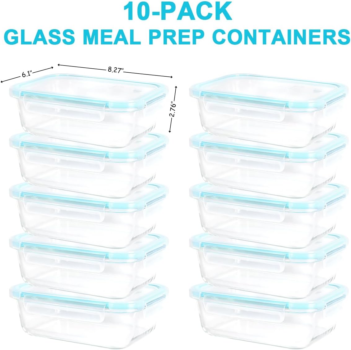 Glass Food Storage Containers 1040ml – Airtight & Leak-Proof