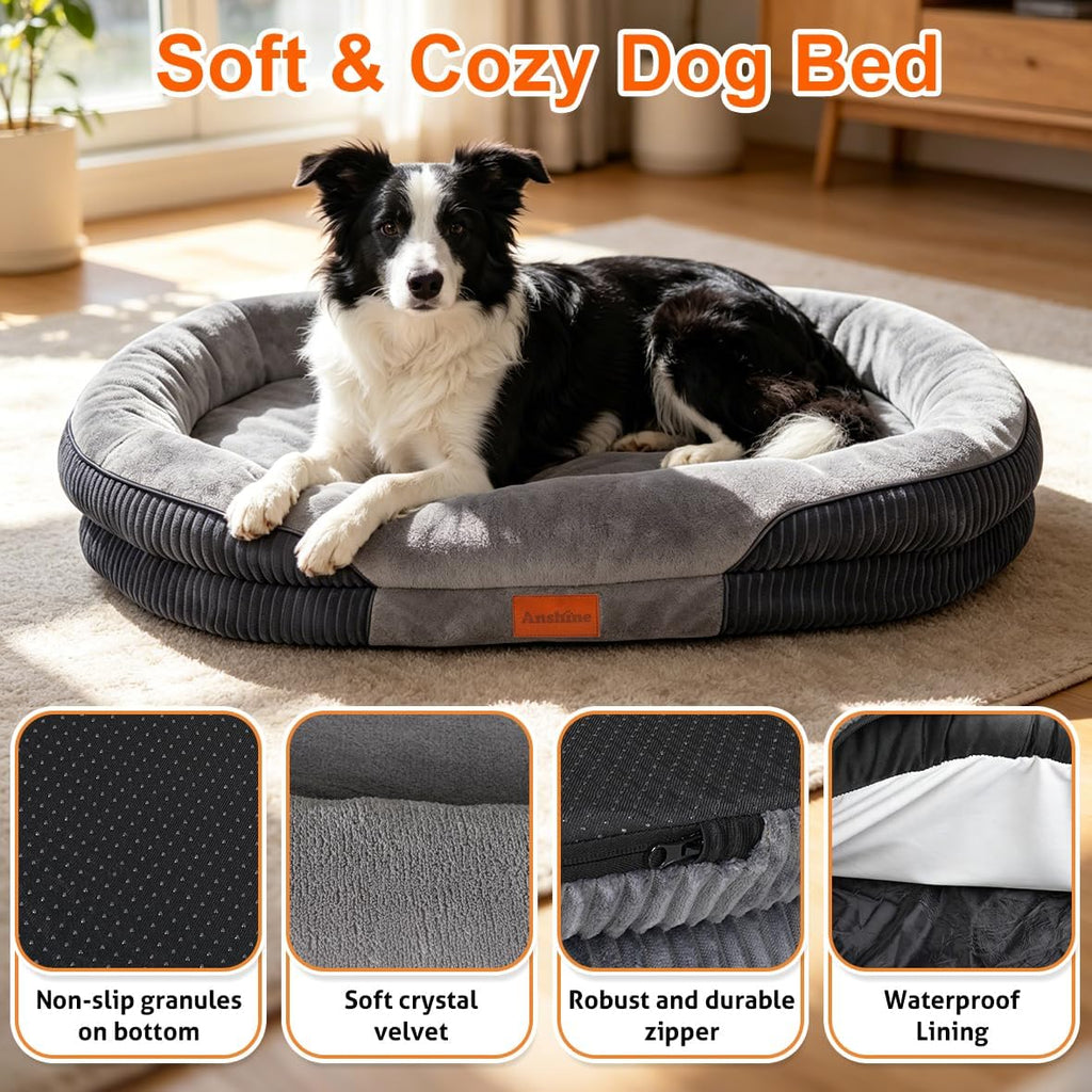 Memory Foam Orthopedic Dog Bed – Washable & Non-Slip