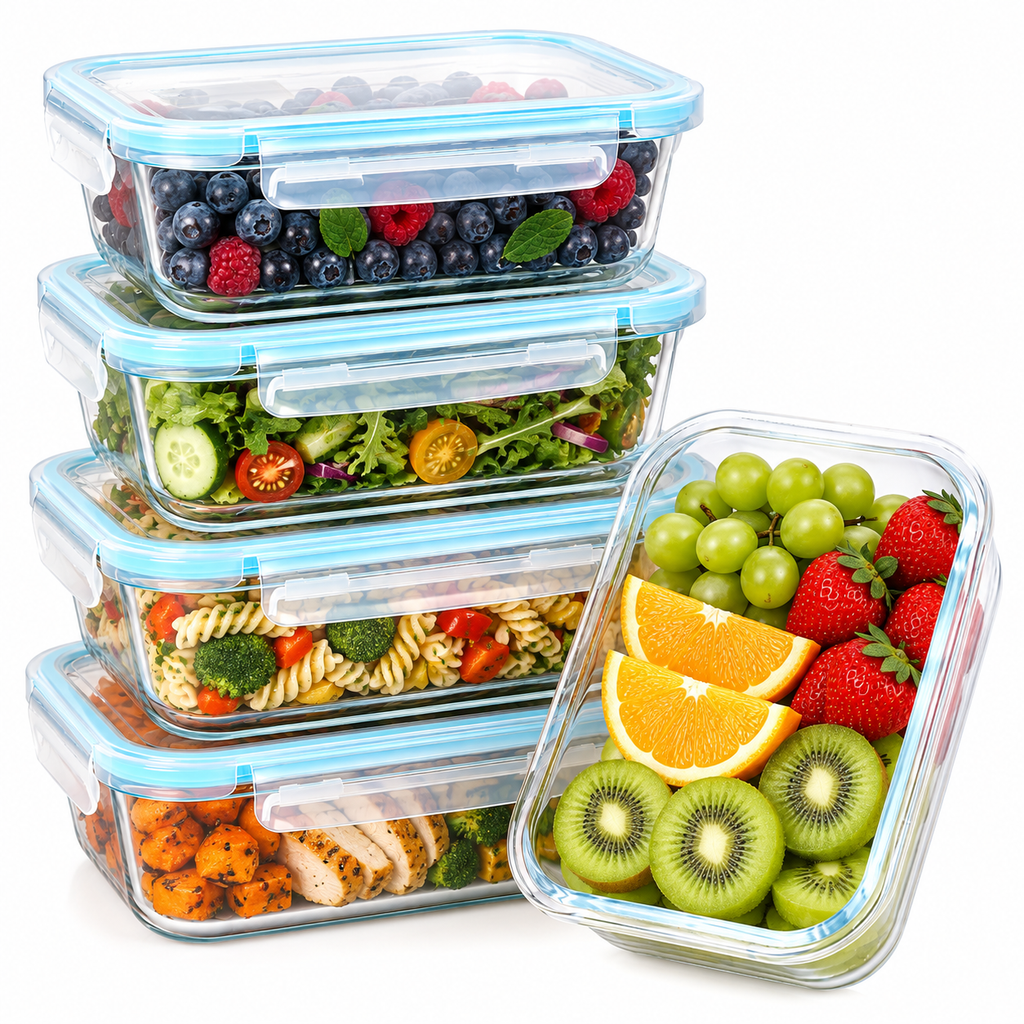 Glass Food Storage Containers 1040ml – Airtight & Leak-Proof