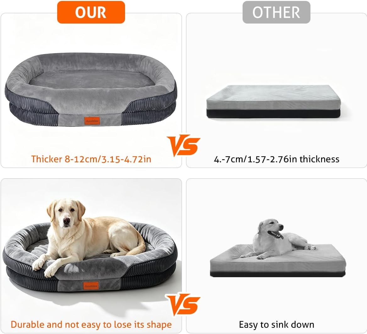 Memory Foam Orthopedic Dog Bed – Washable & Non-Slip