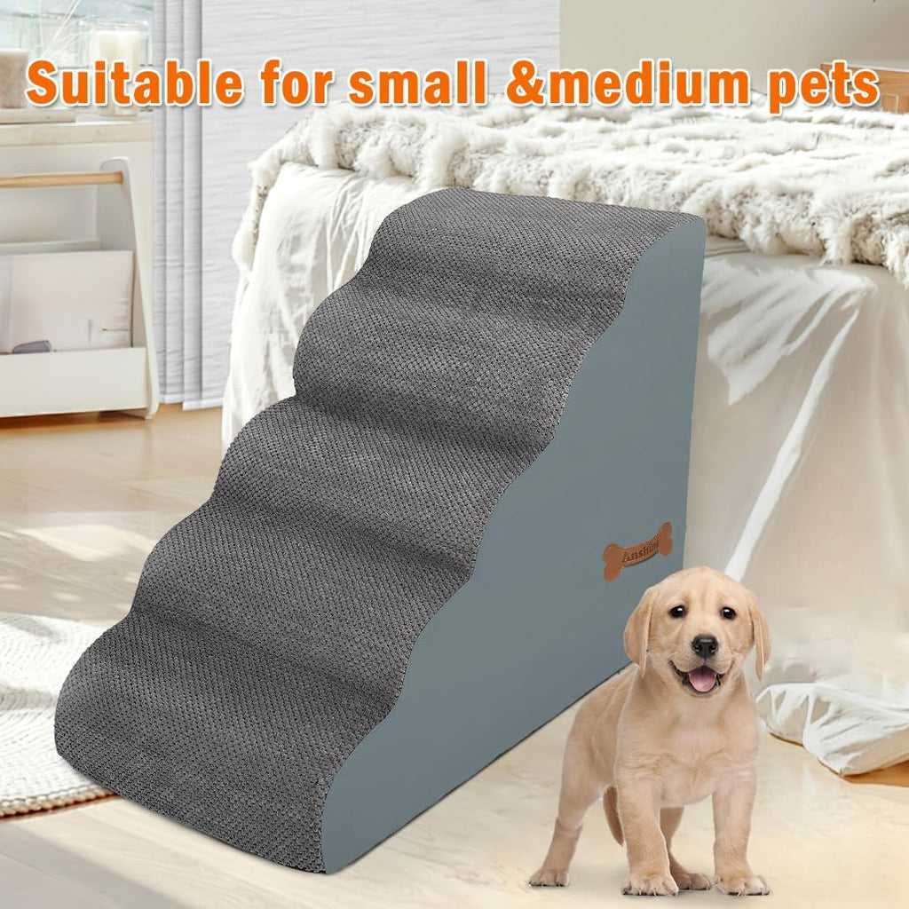 Memory Foam Dog Stairs – Non-Slip Pet Steps for Bed, Sofa & Couch