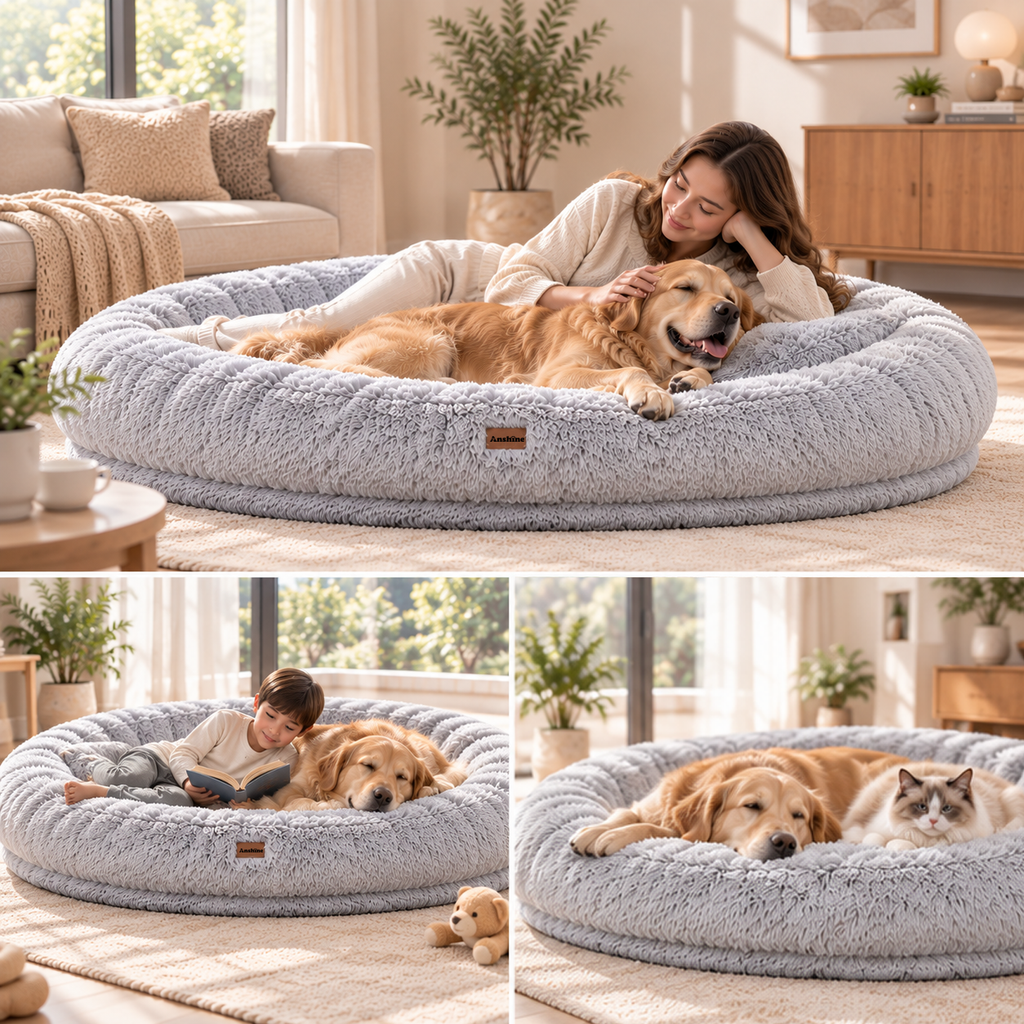 Anshine Oversized Human & Pet Bed 180 × 110cm – Extra Large Plush Dog Bed