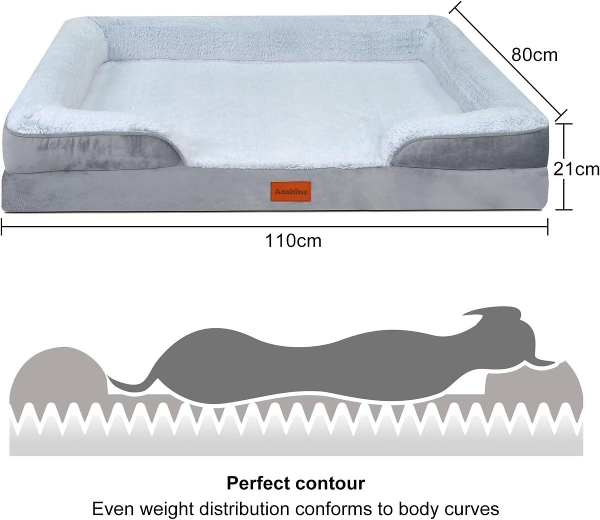 Memory Foam Orthopedic Dog Bed – Washable & Non-Slip