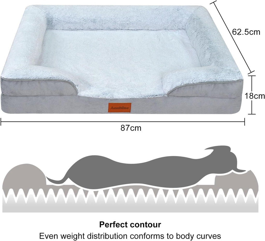 Memory Foam Orthopedic Dog Bed – Washable & Non-Slip